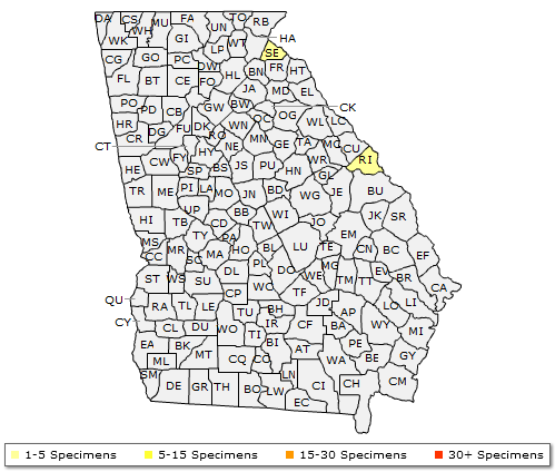 The range of Gymnocladus dioicus